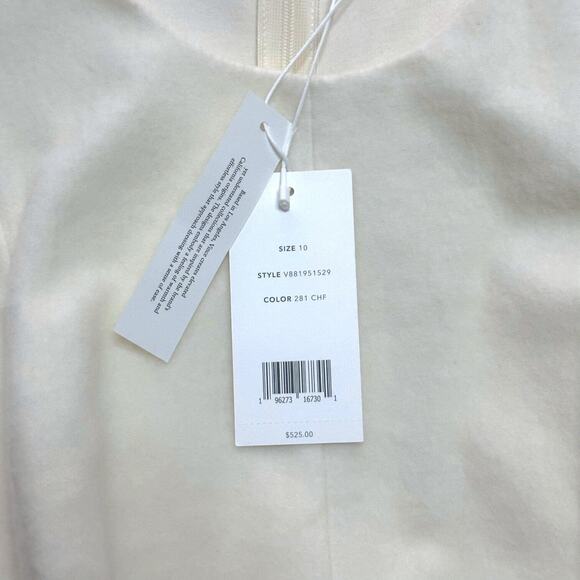 NEW $525 VINCE Paneled Midi Dress White Fit & Flare A-Line Classic Minimalist 10 - Picture 12 of 14